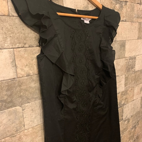 LBD Kenzie  Flutter Sleeve Ruffle Dress SZ6 - Picture 7 of 8